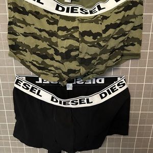 Men’s Diesel Boxer Brief Underwear, Gently Used, Black, Camo size L